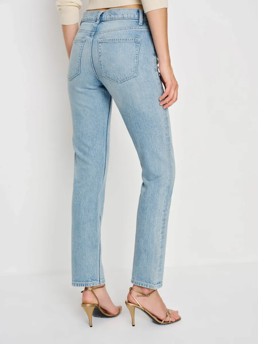 Luca Stretch Low Rise Slim Straight Cropped Jeans - Image 3