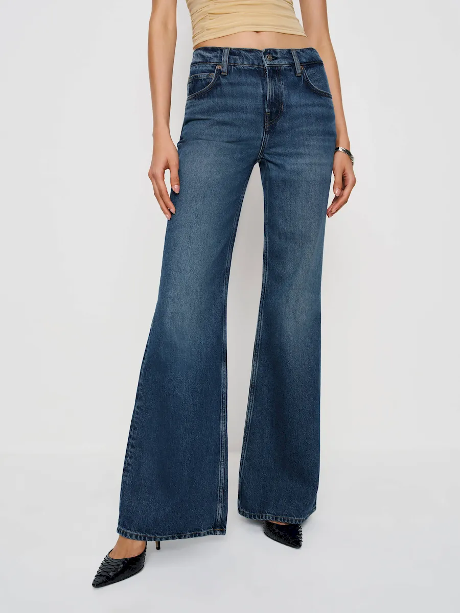 Kara Low Rise Loose Flare Jeans - Image 2