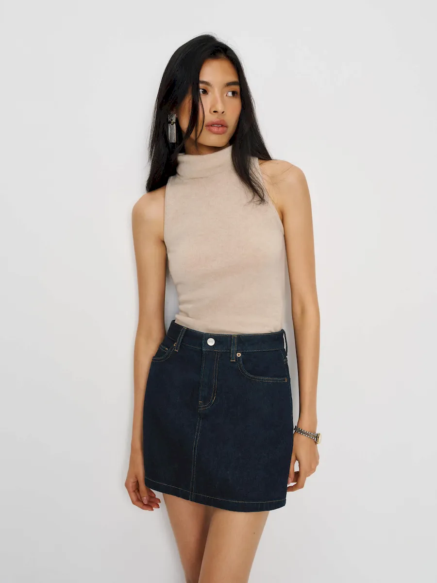 Rue High Rise Denim Mini Skirt - Image 2