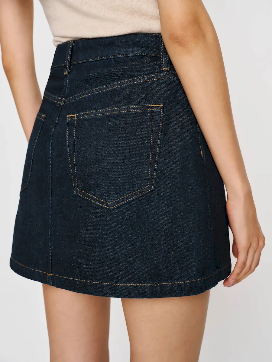 Rue High Rise Denim Mini Skirt - Image 3