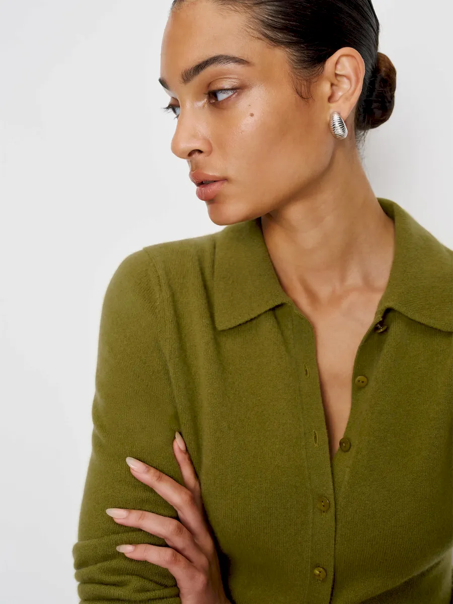 Florentina Cashmere Collared Cardigan - Image 4