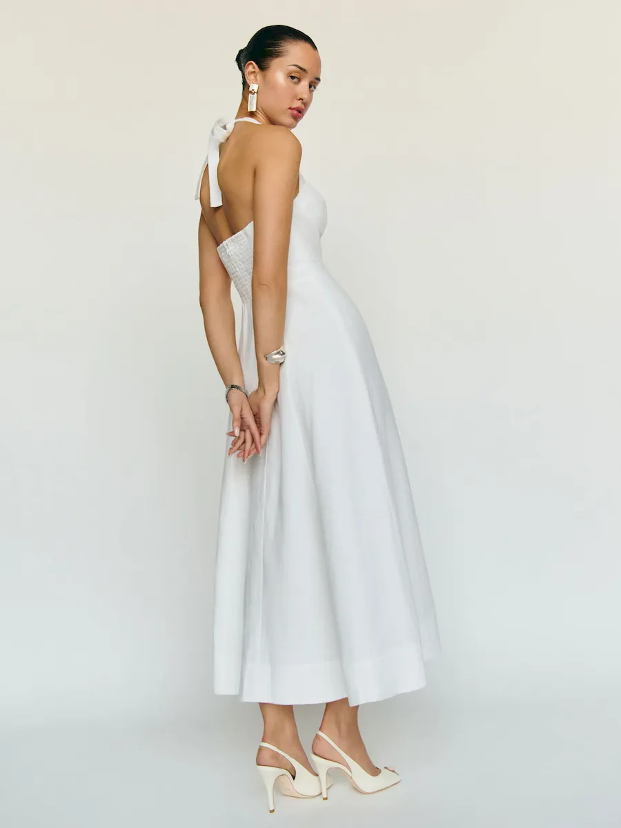 Petites Tala Linen Dress - Image 4