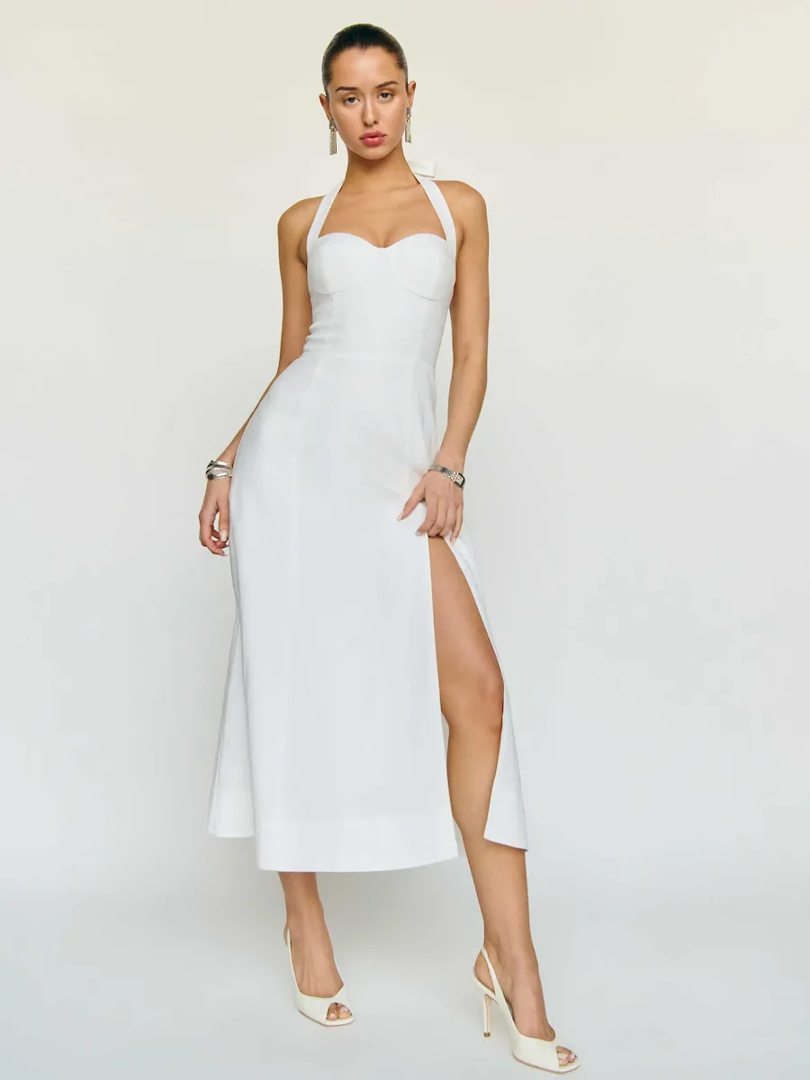 Petites Tala Linen Dress - Image 5