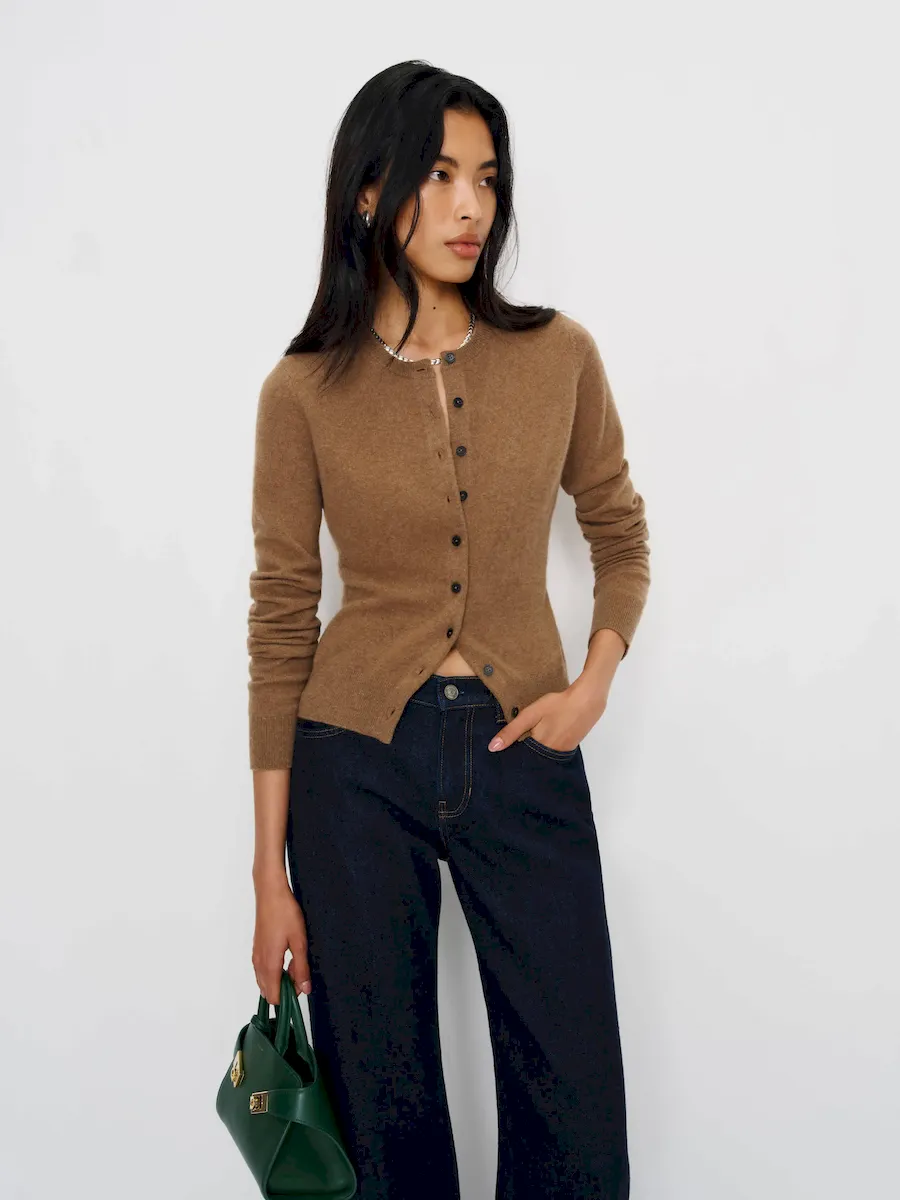 Farren Cashmere Crew Cardigan - Image 2