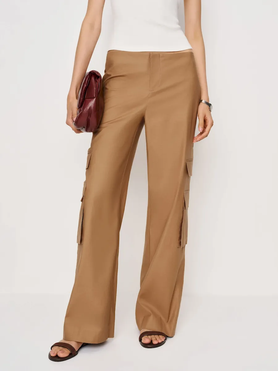 Vida Poplin Low Rise Cargo Pant - Image 2