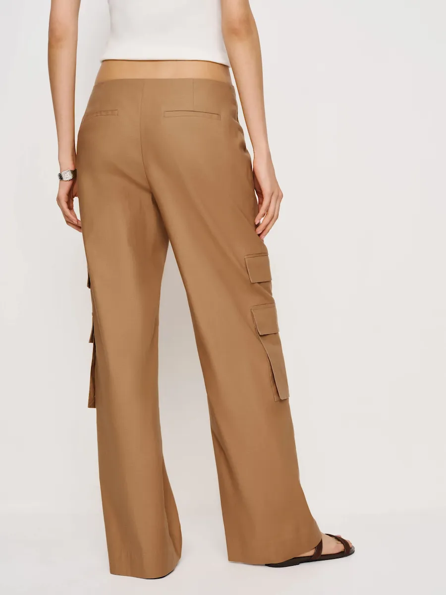 Vida Poplin Low Rise Cargo Pant - Image 3