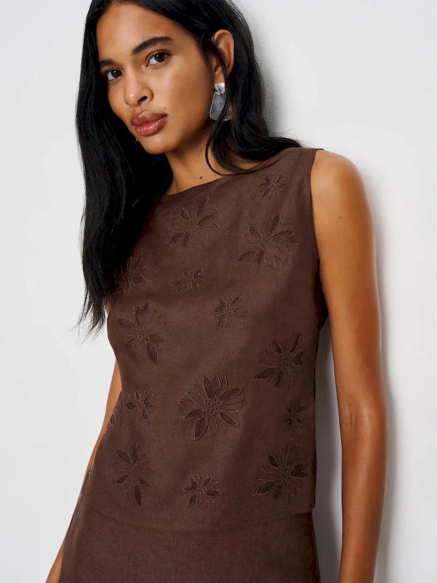 Evelina Linen Top - Image 3