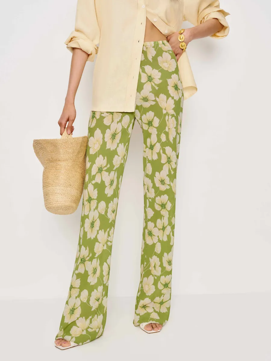 Gale Sheer Mid Rise Bias Pant