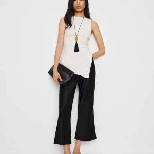 Gale Satin Mid Rise Capri Pant