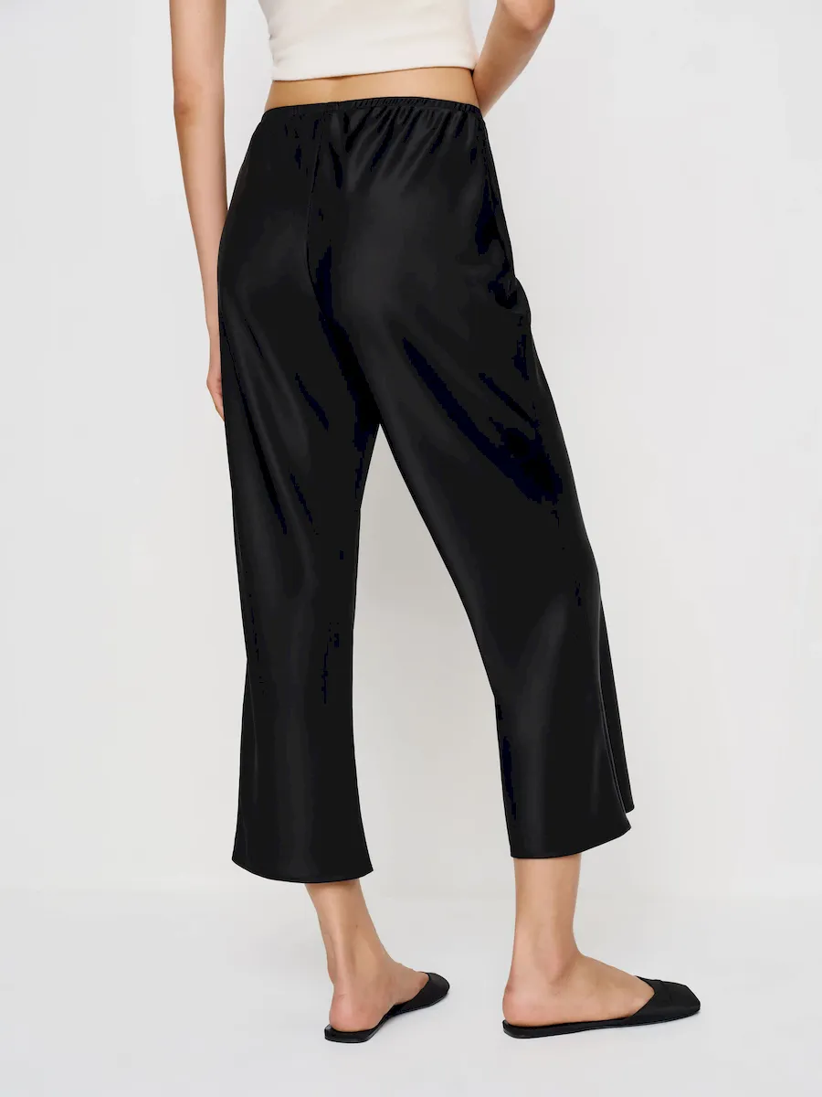 Gale Satin Mid Rise Capri Pant - Image 3