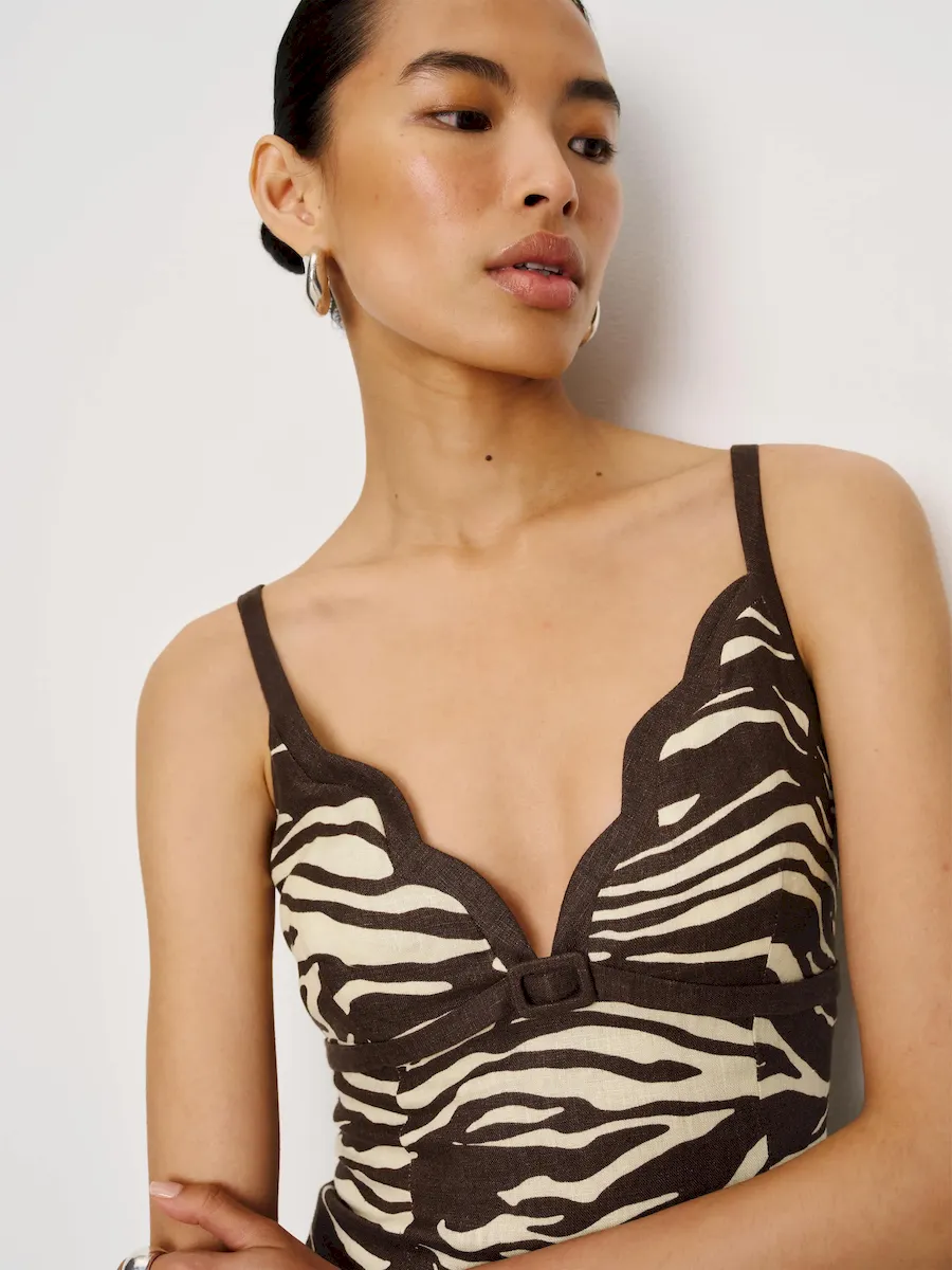 Petites Sara Linen Dress - Image 2