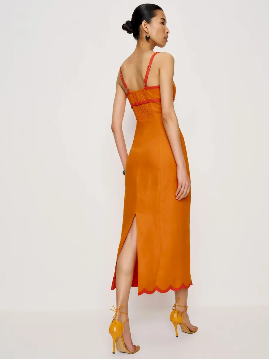 Petites Sara Linen Dress - Image 3