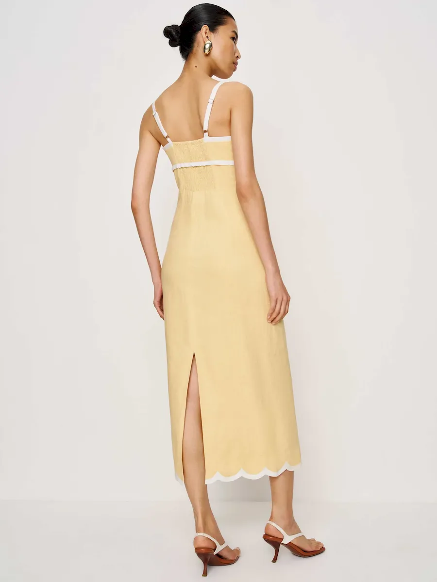 Petites Sara Linen Dress - Image 3